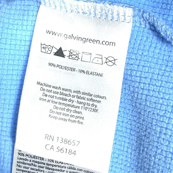 Galvin Green Shirt Mens Small Drake Insula Pullover 1/4 Zip Golf Midlayer Blue - Picture 7 of 15